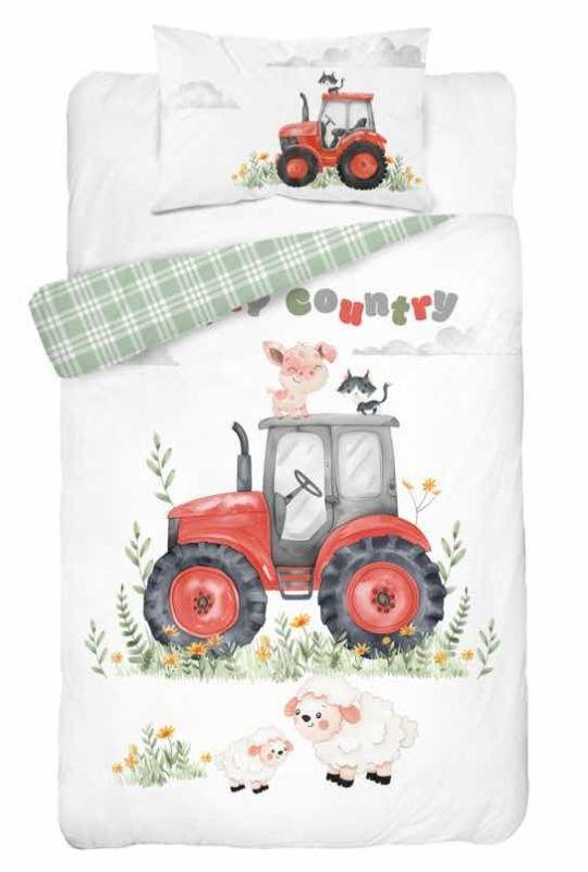 Obliečky do postieľky Traktor B  100x135 cm