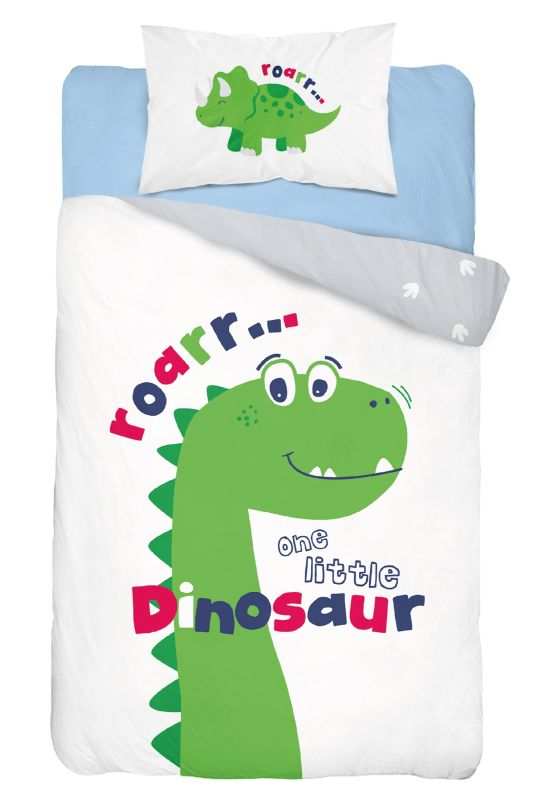 Obliečky do postieľky Little Dino green