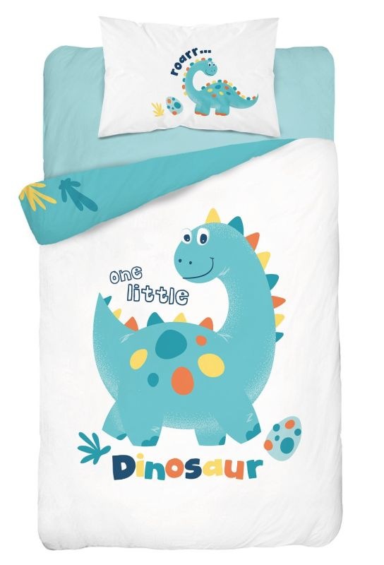 Bambusové obliečky do postieľky Veselý dinosaur