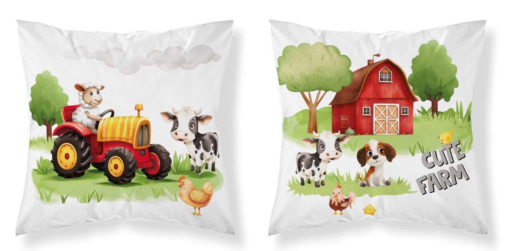 Obliečka na vankúšik Farma červená 40/40