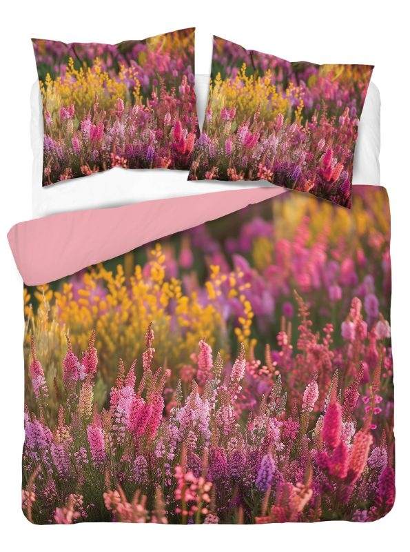 Francúzske obliečky 3D Vresová lúka micro 220/200, 2x70/80