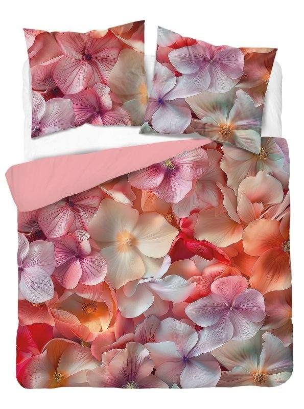 Francúzske obliečky 3D Kvety hortenzie micro 220/200, 2x70/80