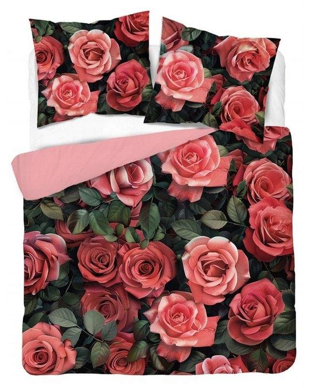 Francúzske obliečky 3D Ruže micro 220/200, 2x70/80