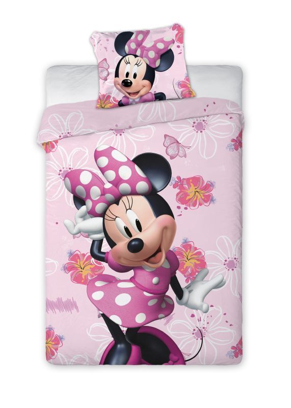 Obliečky Minnie kvety 140/200, 70/90