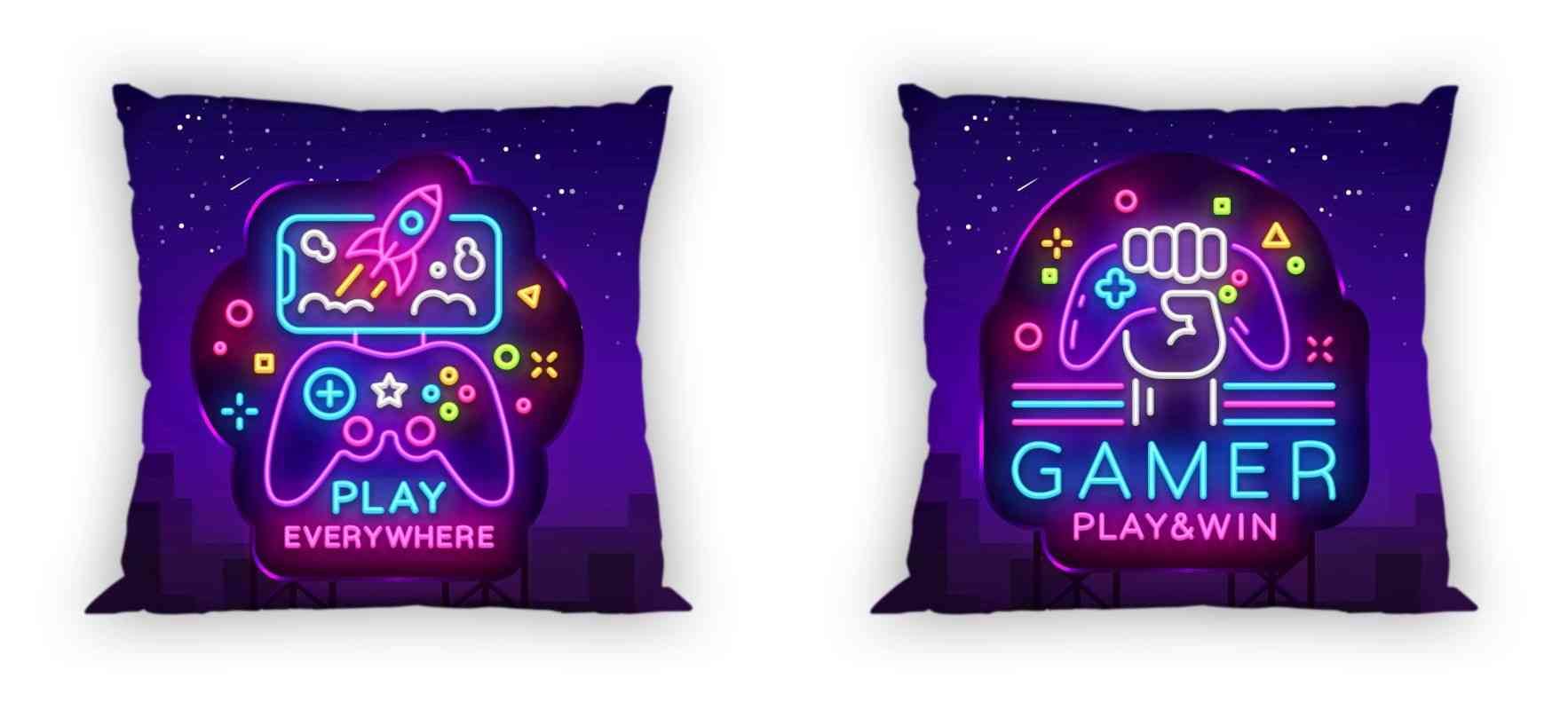 Obliečka na vankúšik Gamer Neon