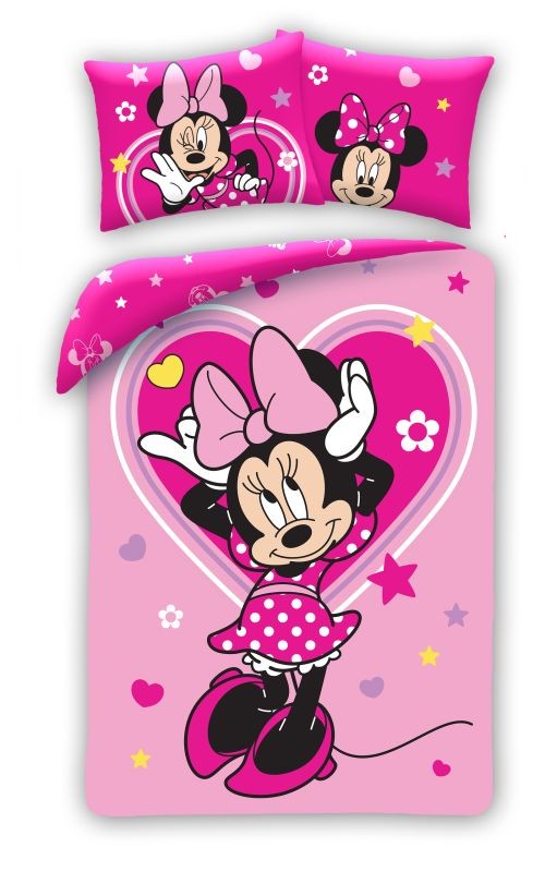 Obliečky Minnie Heart 140/200, 70/90