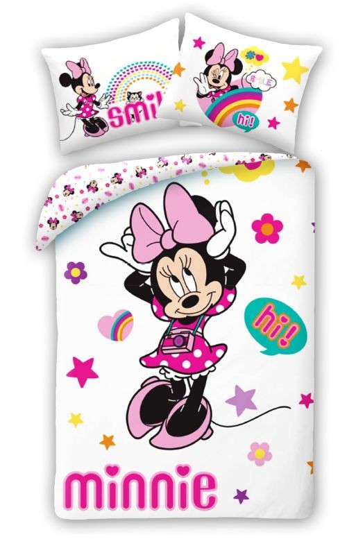 Obliečky Minnie Smile 140/200, 70/90