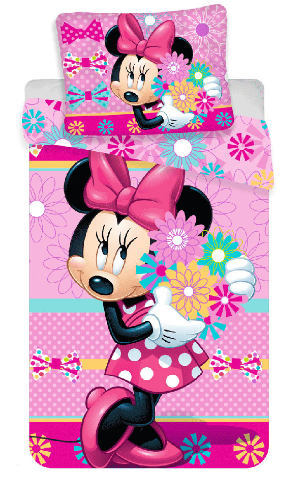 Obliečky Minnie kvetiny 
