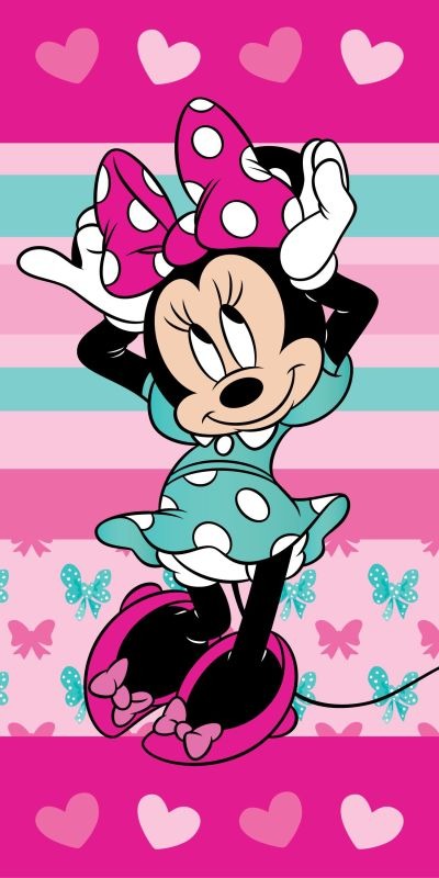 Osuška Minnie Hearts tyrkys