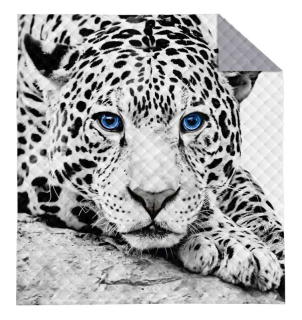 Prehoz na posteľ Leopard čiernobiela 220/240
