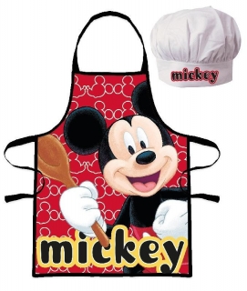 Detská zástera s kuchársku čiapkou Mickey