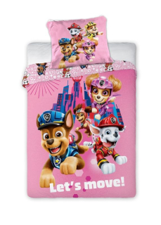 Obliečky do postieľky Labková Patrola Movie pink