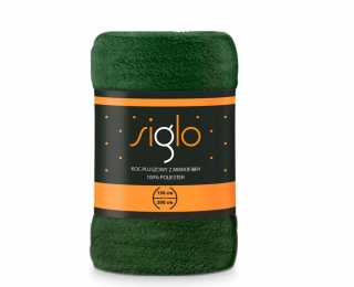 Plyšová deka fľaškovo zelená soft 150/200