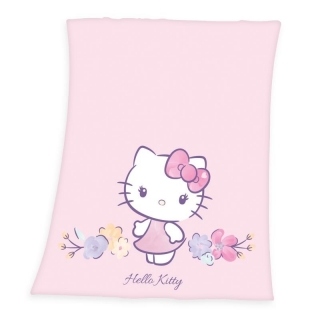 Fleece deka Hello Kitty kvety