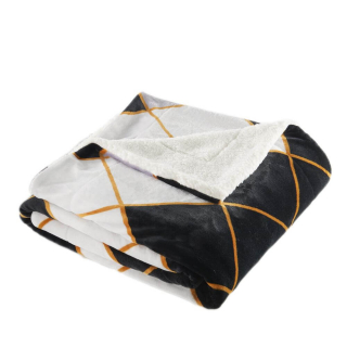 Plyšová deka s beránkom Kosočtvorce 150x200 cm 