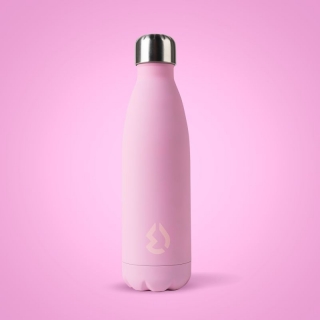 Nerezová termo fľaša na pitie ružová 500 ml