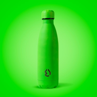 Nerezová termo fľaša na pitie fluo zelená 500 ml