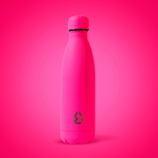 Nerezová Termo láhev na pití fluo ružová 500 ml
