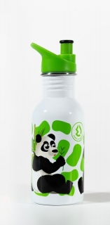 Detská nerezová fľaša na pitie Panda 500 ml