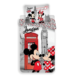 Obliečky Mickey a Minnie Londýn telefon