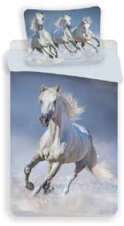 Obliečky Horses white