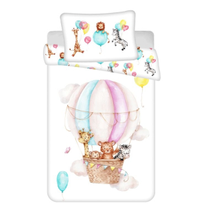 Obliečky do postieľky Zvieratká Flying balloon baby