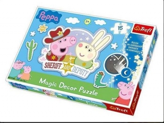 Puzzle Prasiatko Peppa Pig dekorácia 15 dielikov