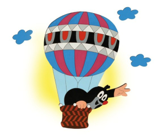 Lampička Krtko v balóne